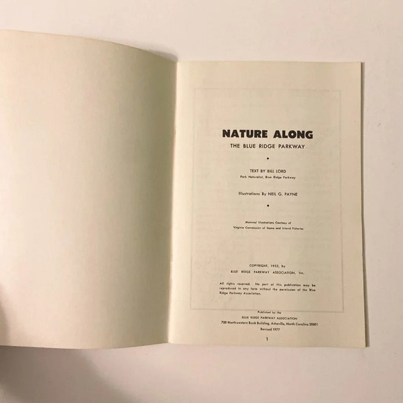 Vintage 1977 Nature Along The Blue Ridge Parkway Travel North Carolina Booklet - Picture 4 of 16